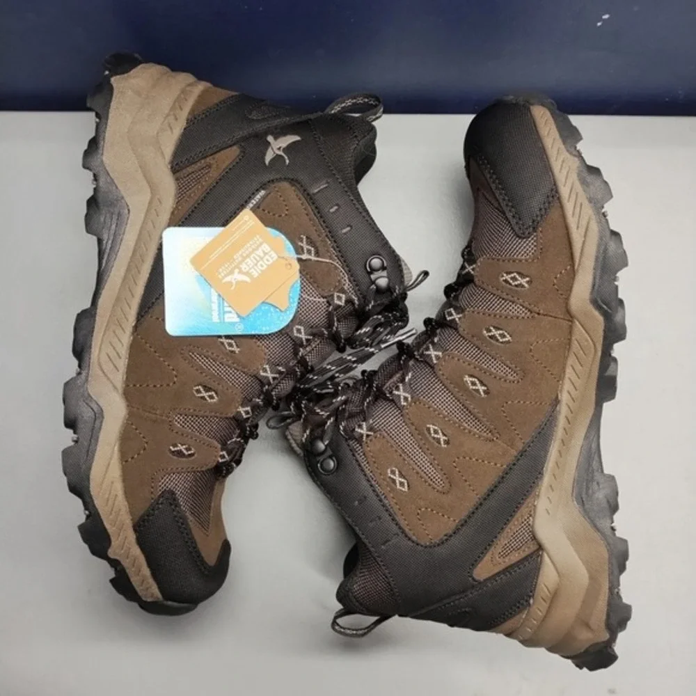 Eddie Bauer Maple Ridge Hiking Boots Mens 8M‎ Multi Leather Weatherproof Lace Up